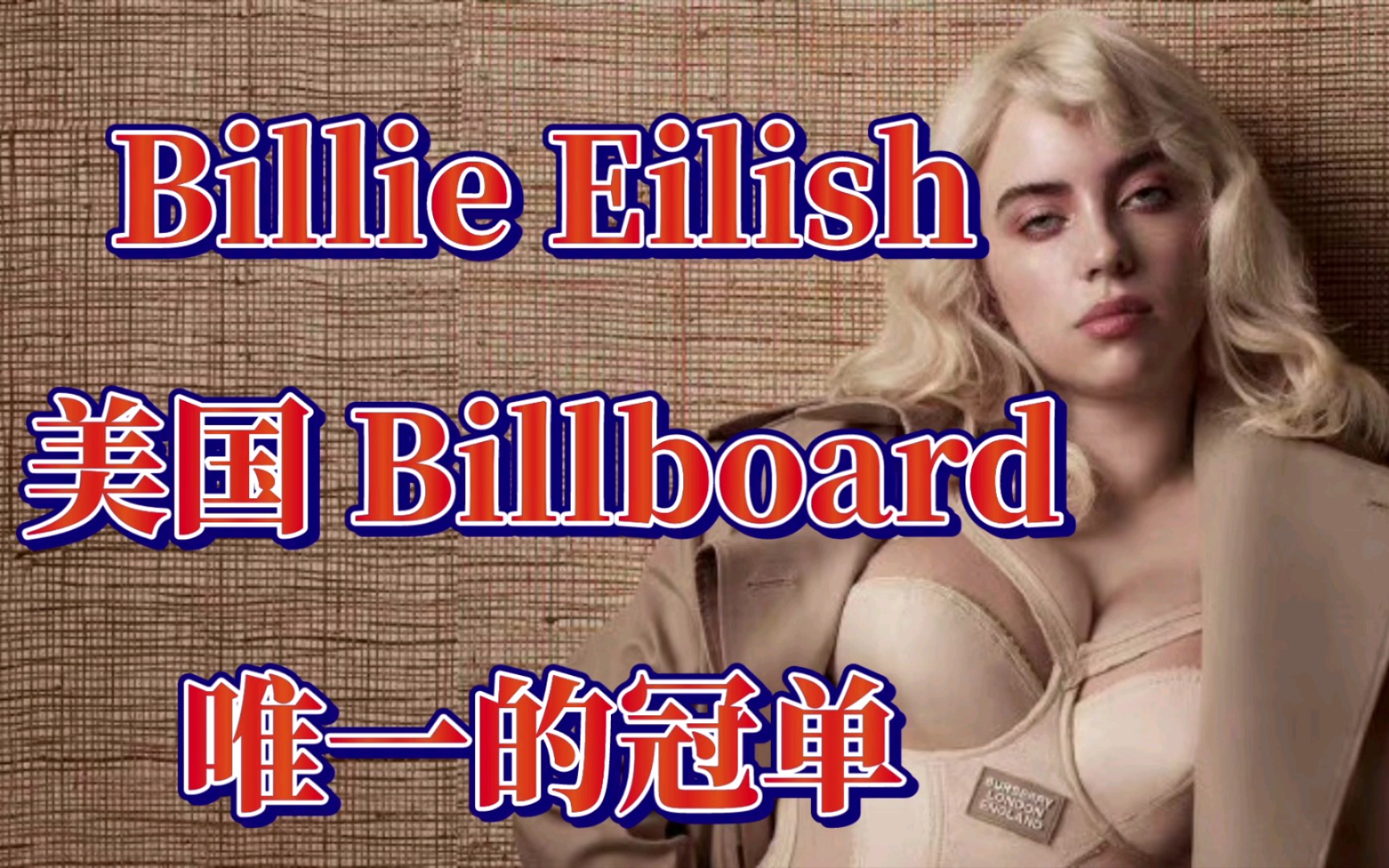 [Billie Eilish]美国B榜唯一的冠单哔哩哔哩bilibili