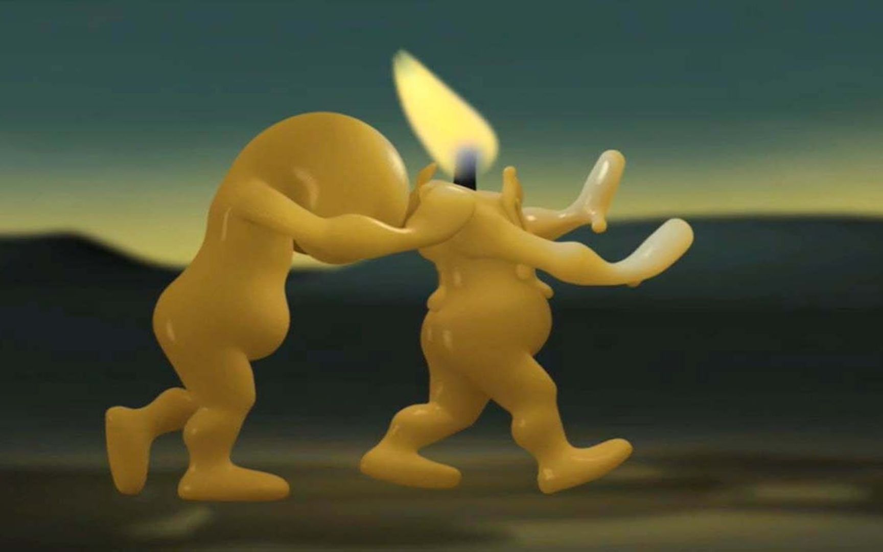 4支蜡烛人为了寻找光,牺牲一切向前奔跑,燃烧自己为队友照明