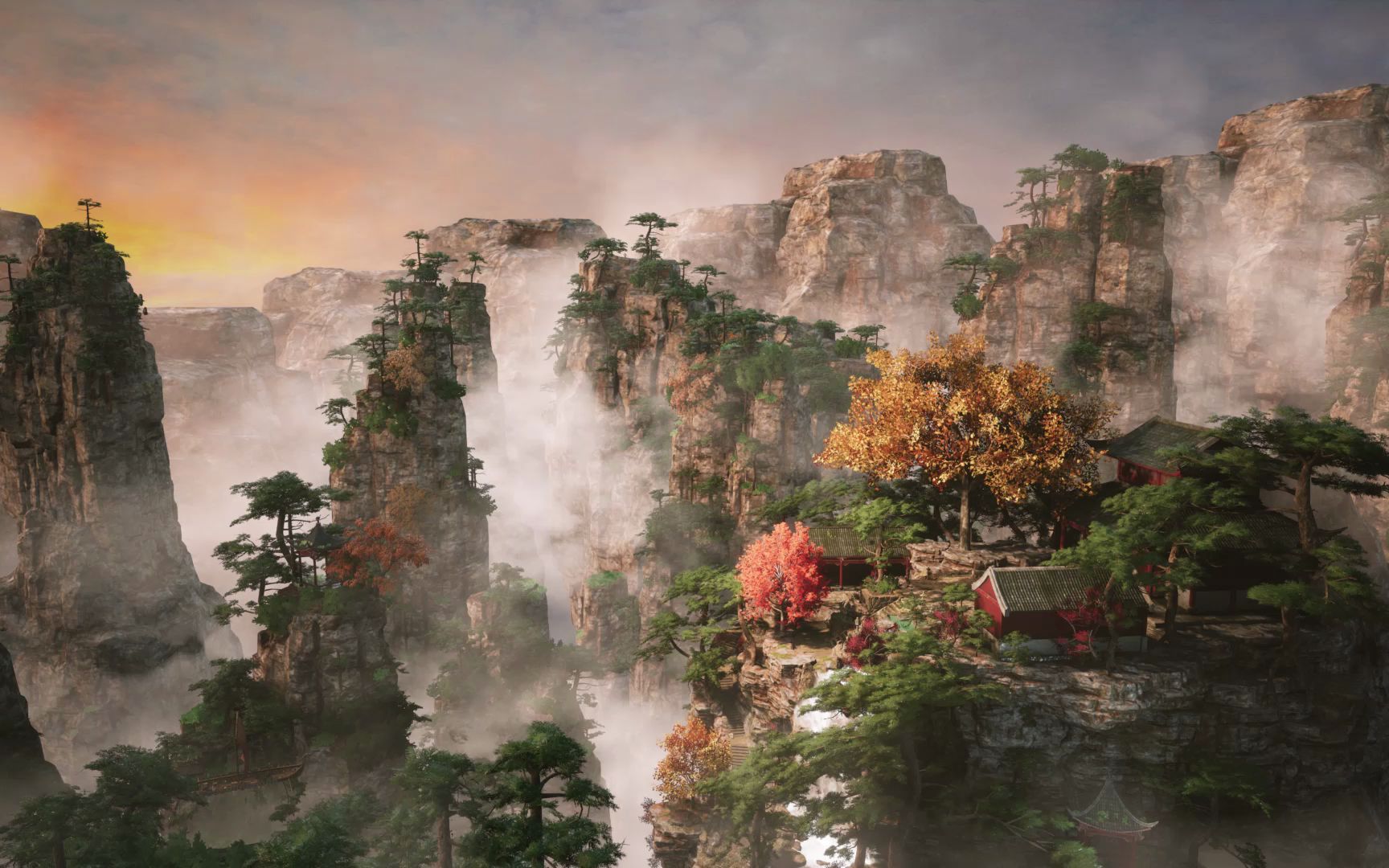 ue5场景练习,仙侠风_单机游戏热门视频