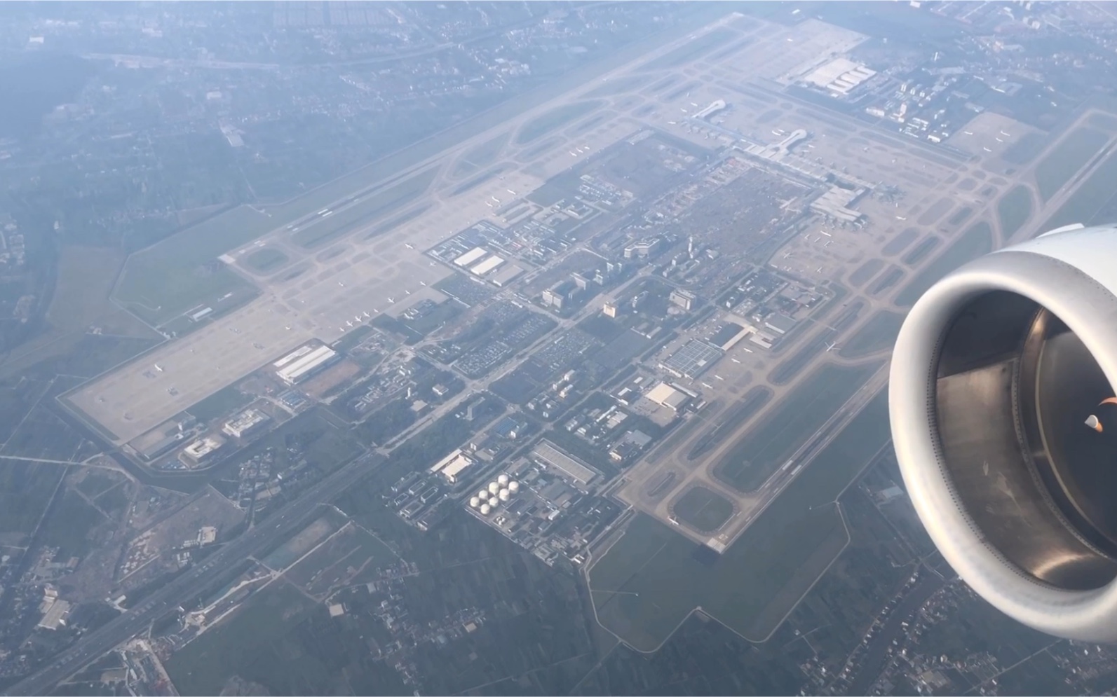 空中俯瞰杭州萧山机场(hgh)
