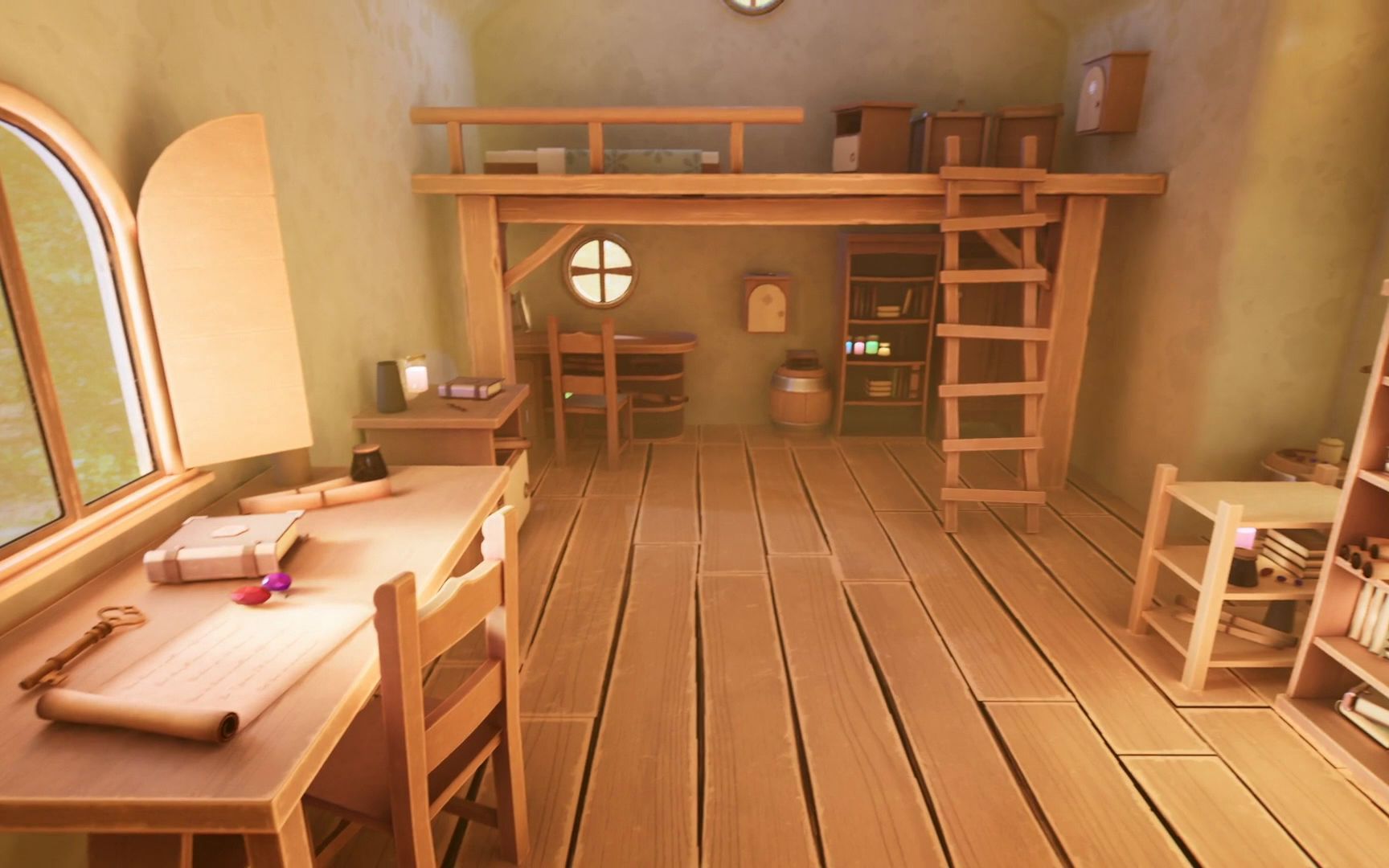 【游戏场景】ue4 风格化小屋室内场景