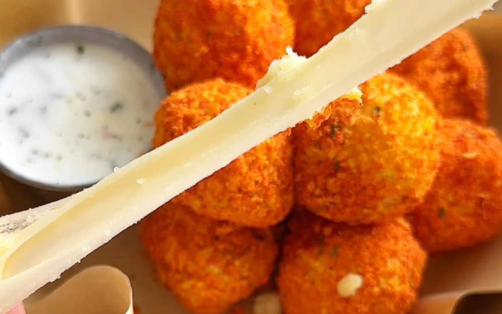 bhc超火芝士球|超长拉丝!