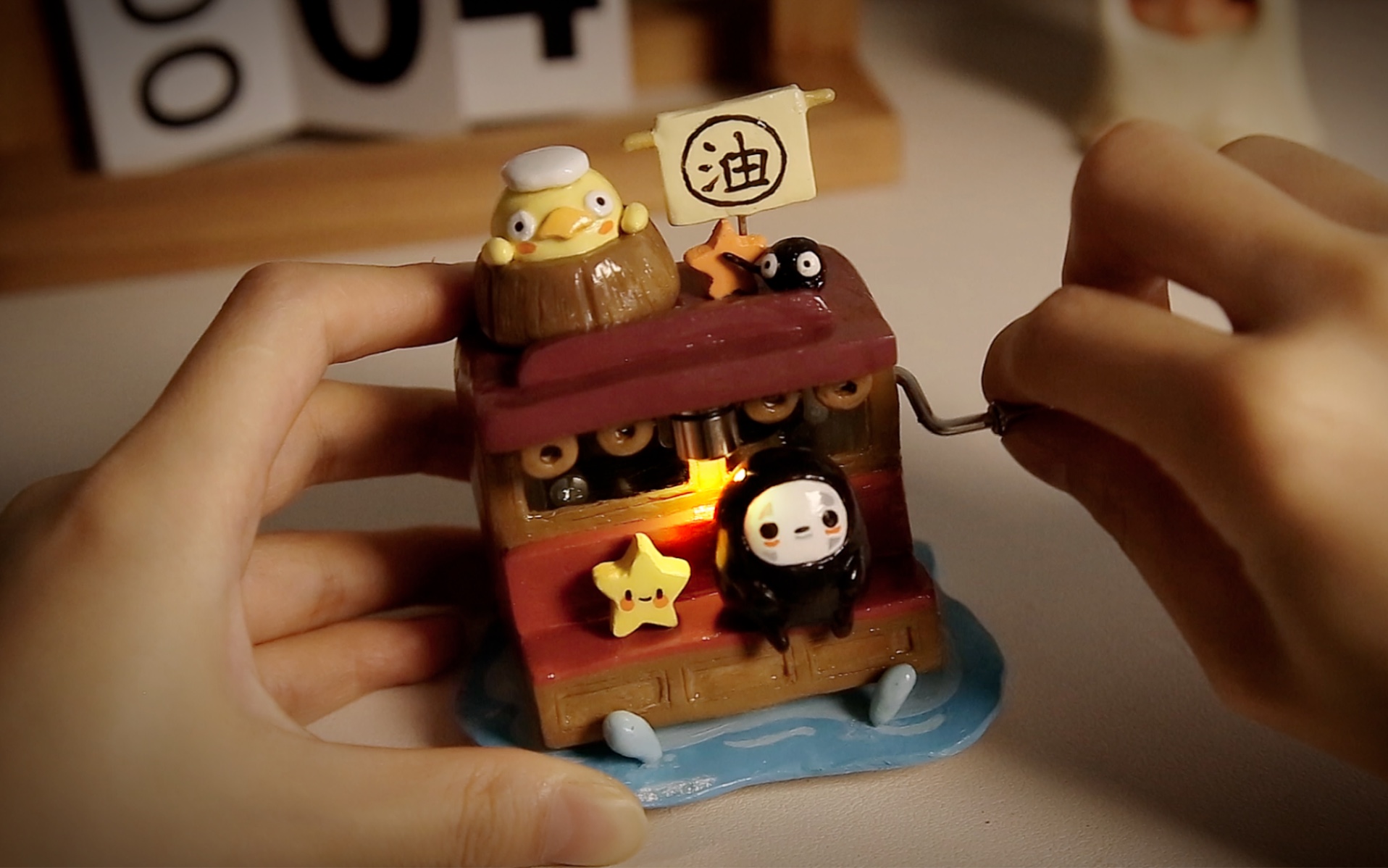 石塑粘土|千与千寻八音盒完整教程