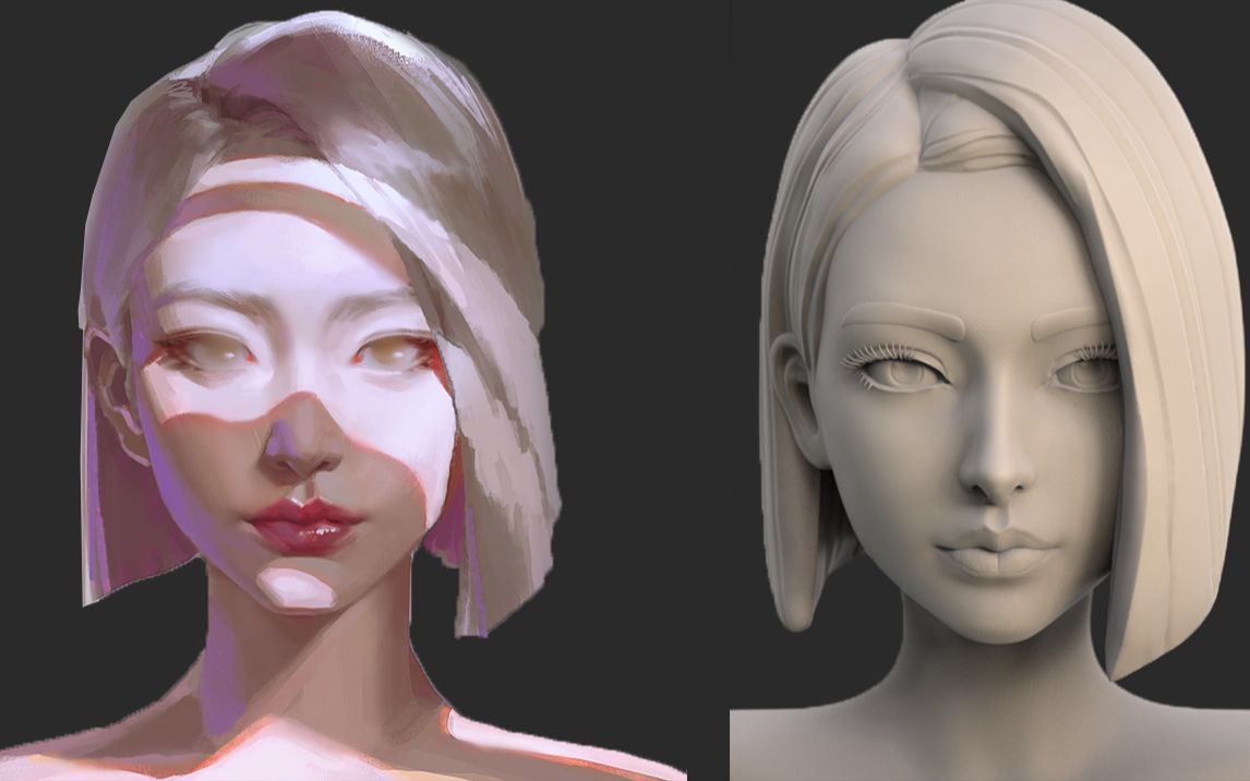 活动作品zbrush雕刻人物角色头部和五官该怎么去雕刻