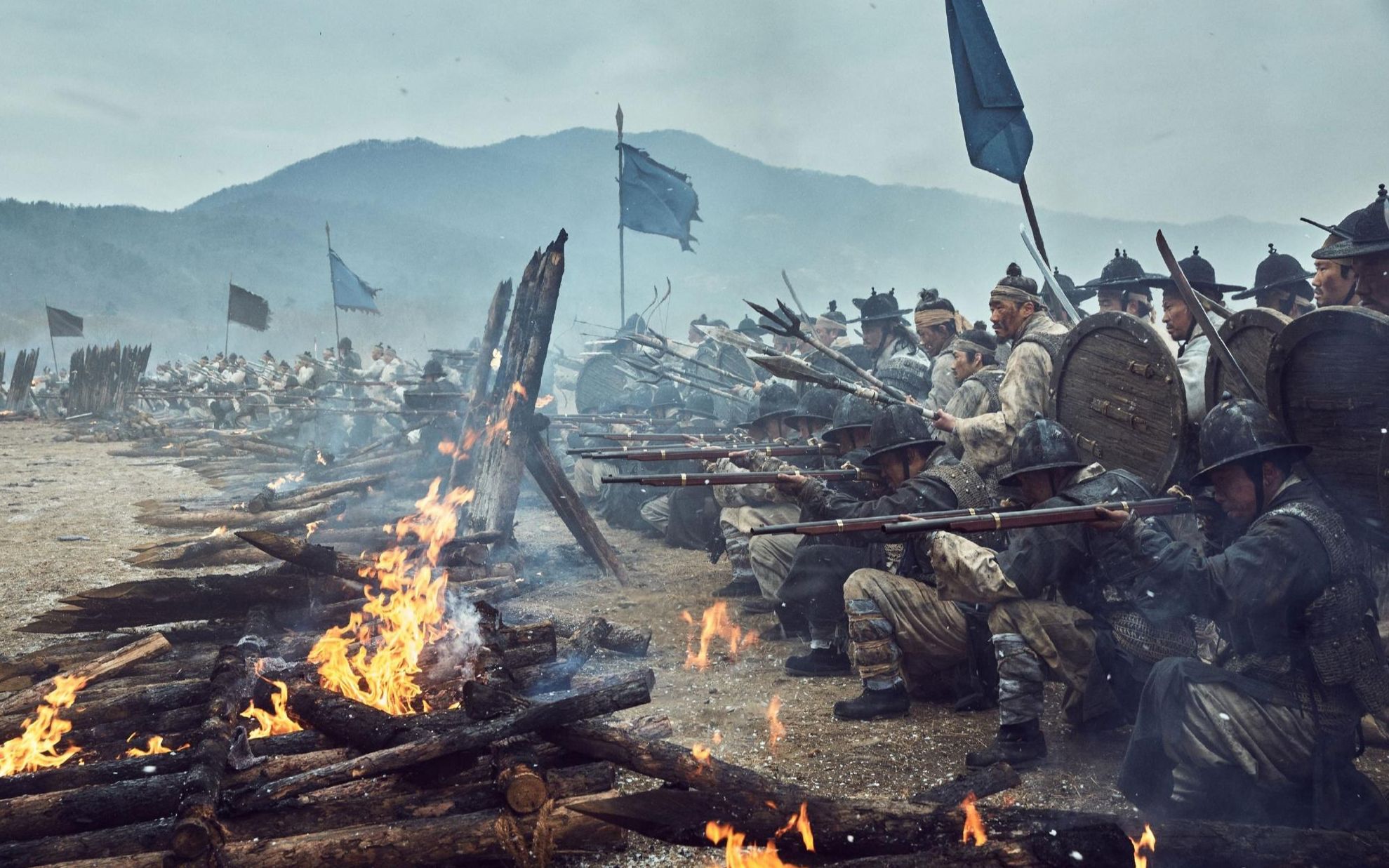 火枪兵对战满清骑兵一波冲锋被打到溃不成军