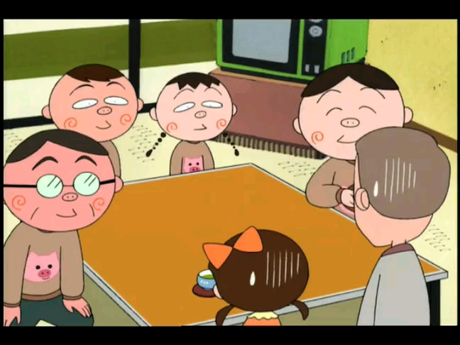 樱桃小丸子之猪太郎的笔友来了猪太郎按照小丸子的方法招待笔友