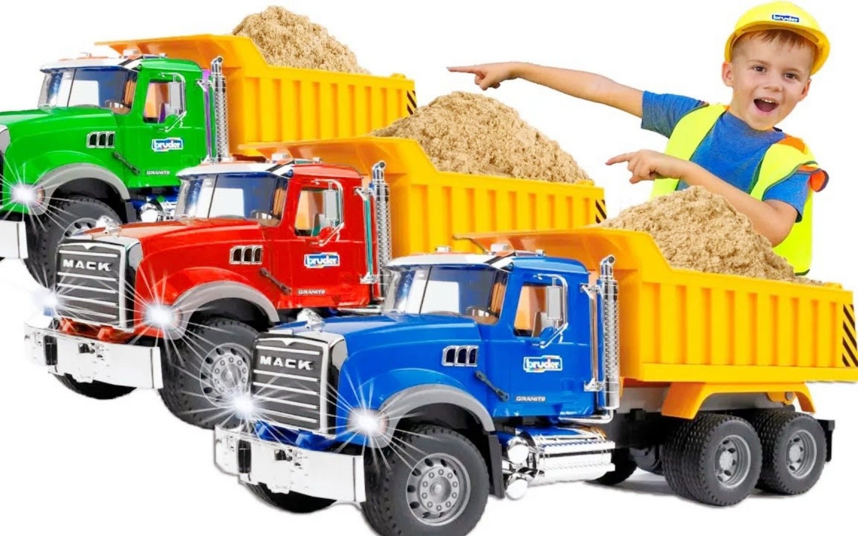 儿童益智玩具:盘点3款超酷炫的卡车玩具,你最喜欢哪一个颜色?