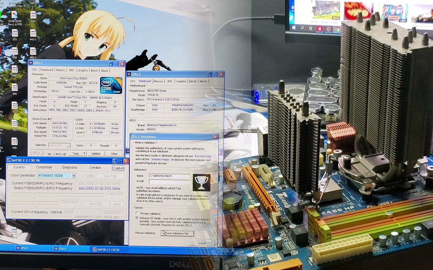 坚不可摧?打破LGA775之P43芯片组外频墙——通过SetFSB软拉PCIE频率,映泰TP43 XE突破400外频墙实例哔哩哔哩bilibili