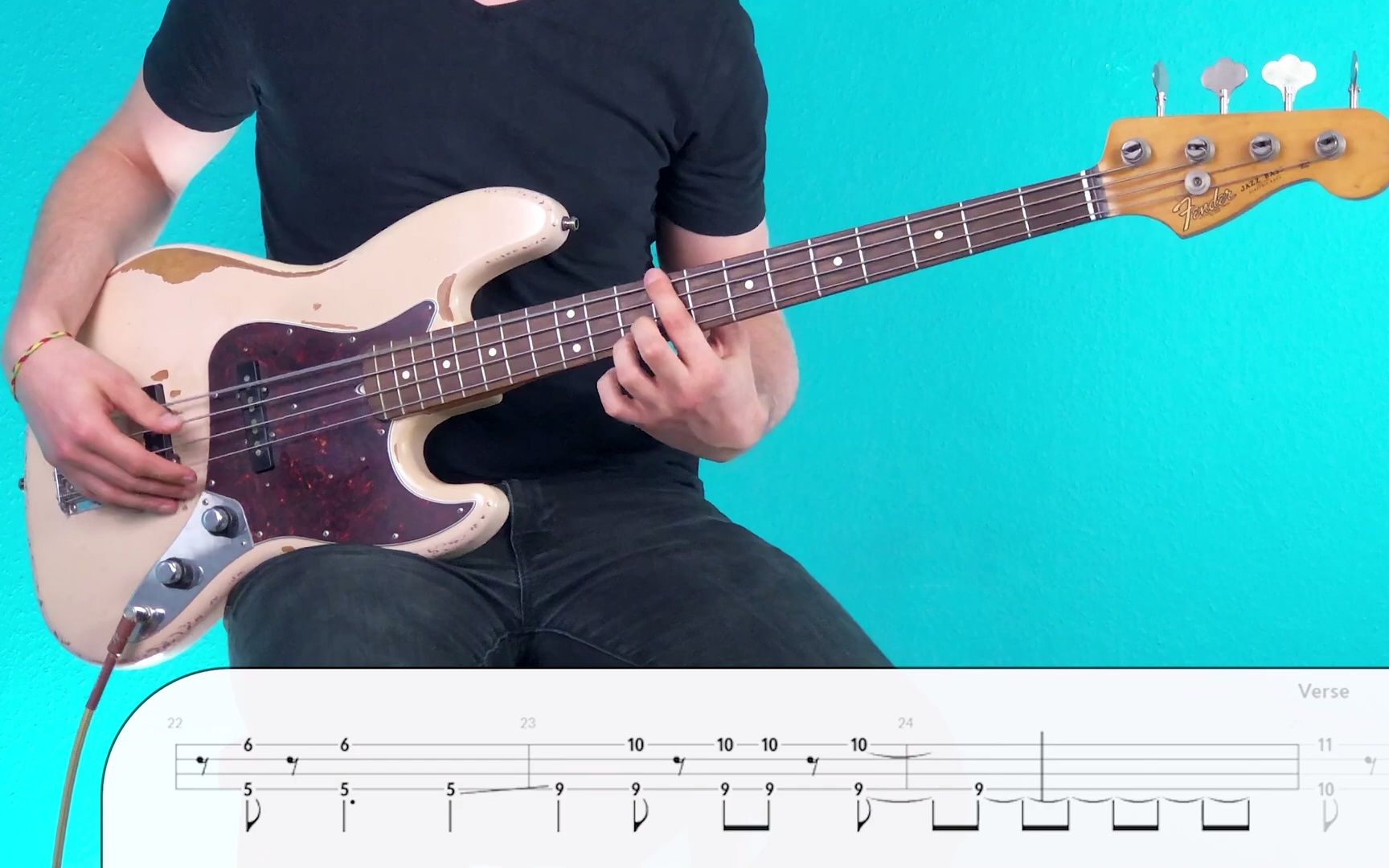 [图]Peach Pit Alrighty Aphrodite Bass Cover with Play Along Tabs