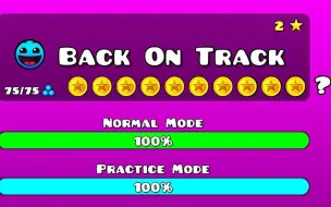 Скачать видео: 【转载】Back On Track but 10 Coins | Geometry dash