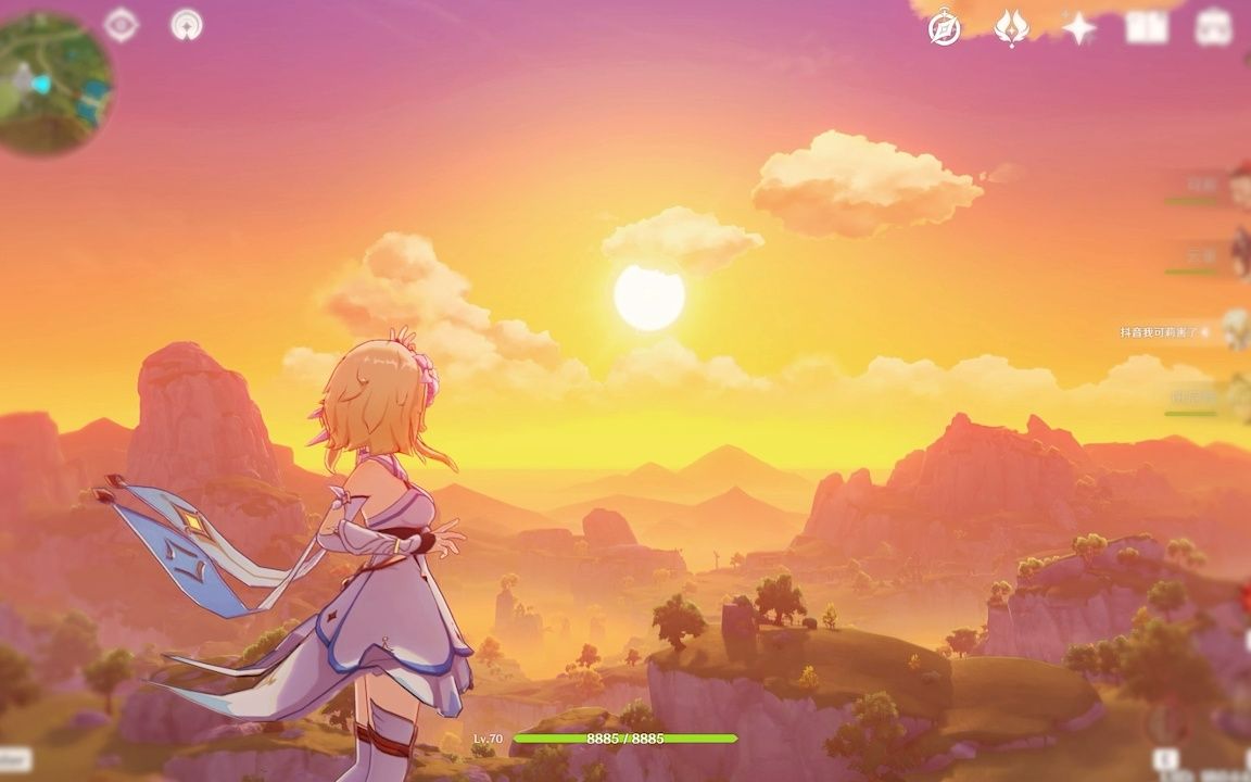 [图]荧妹+夕阳就是原神里最美的风景【原神】