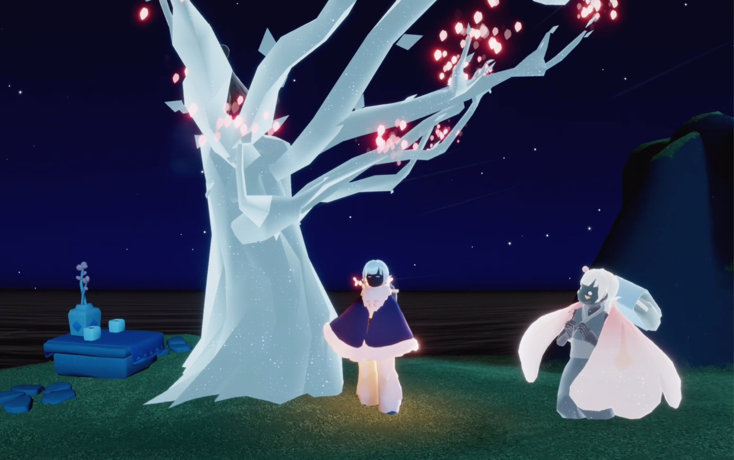 光遇穿搭-复刻白绒斗篷搭配之"害羞的邻家大姐姐"_哔哩哔哩_bilibili