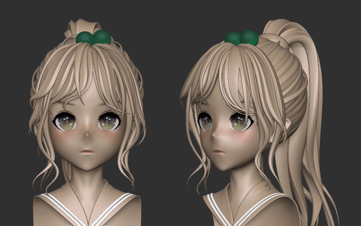 zbrush新手教学次世代角色建模二次元人物手办雕刻