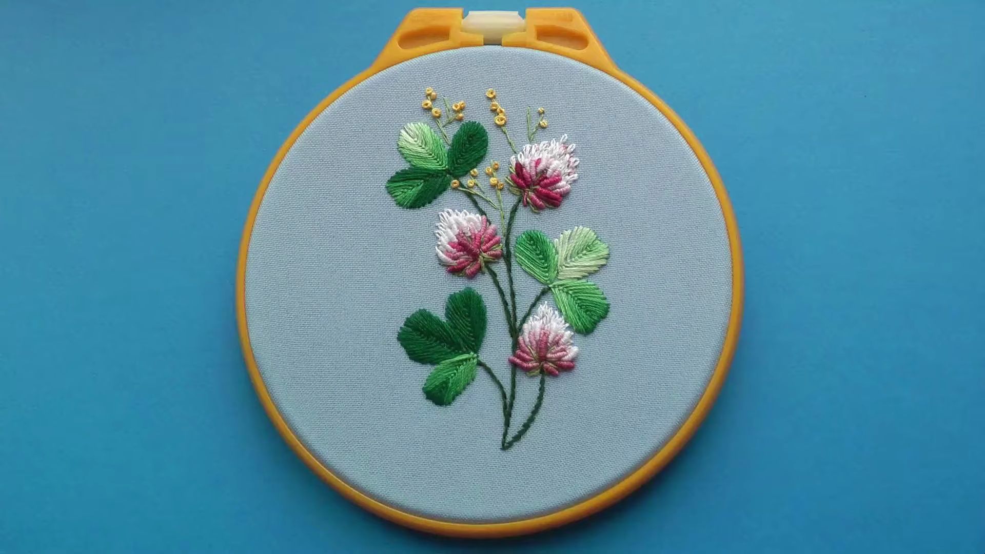 【malina gm embroidery】紫花三叶草刺绣教程