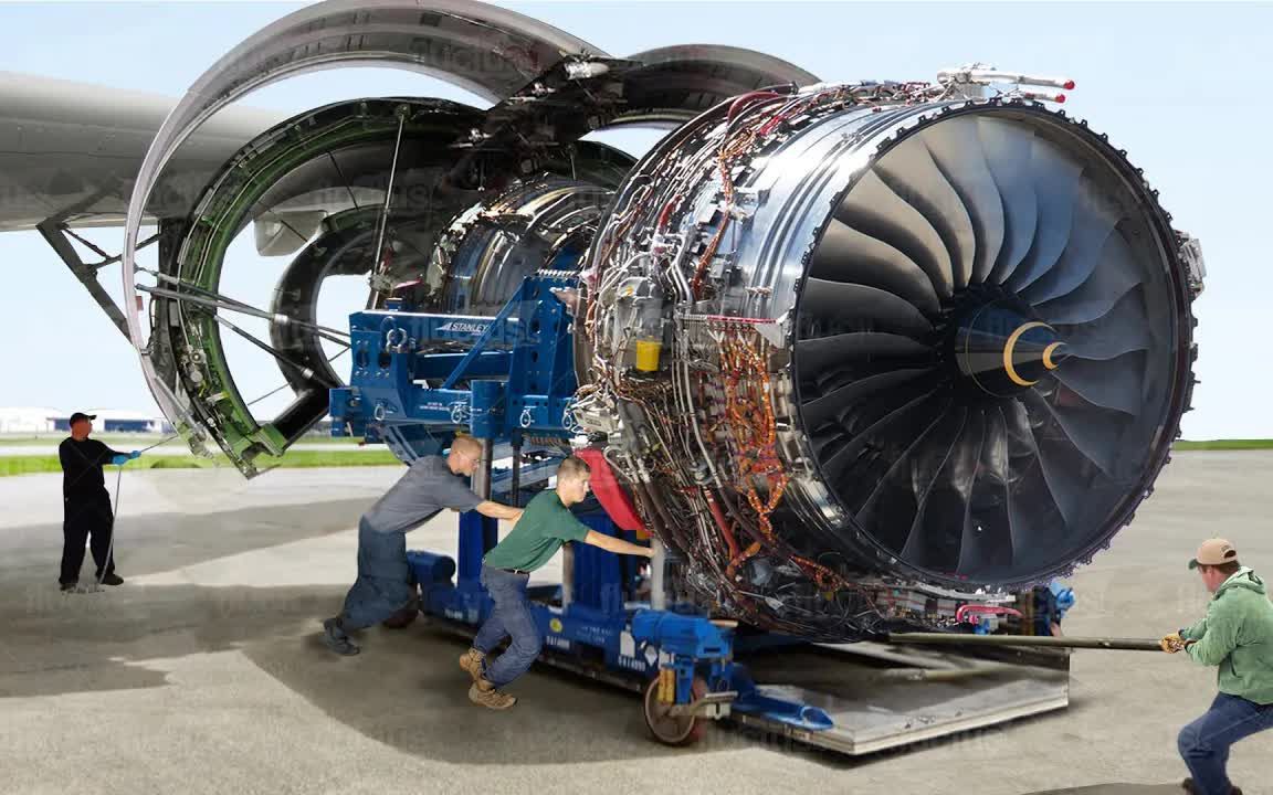 如何拆卸巨型的飞机发动机?