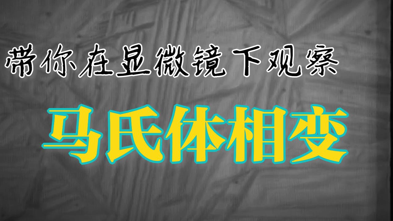 带你在显微镜下认识马氏体相变哔哩哔哩bilibili