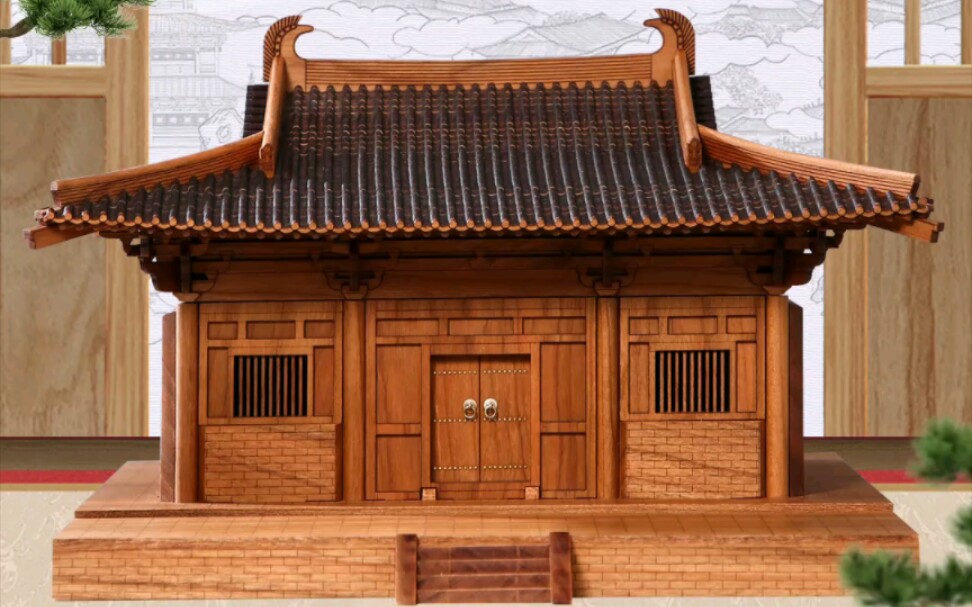 北美樱桃木真实还原南禅寺大殿