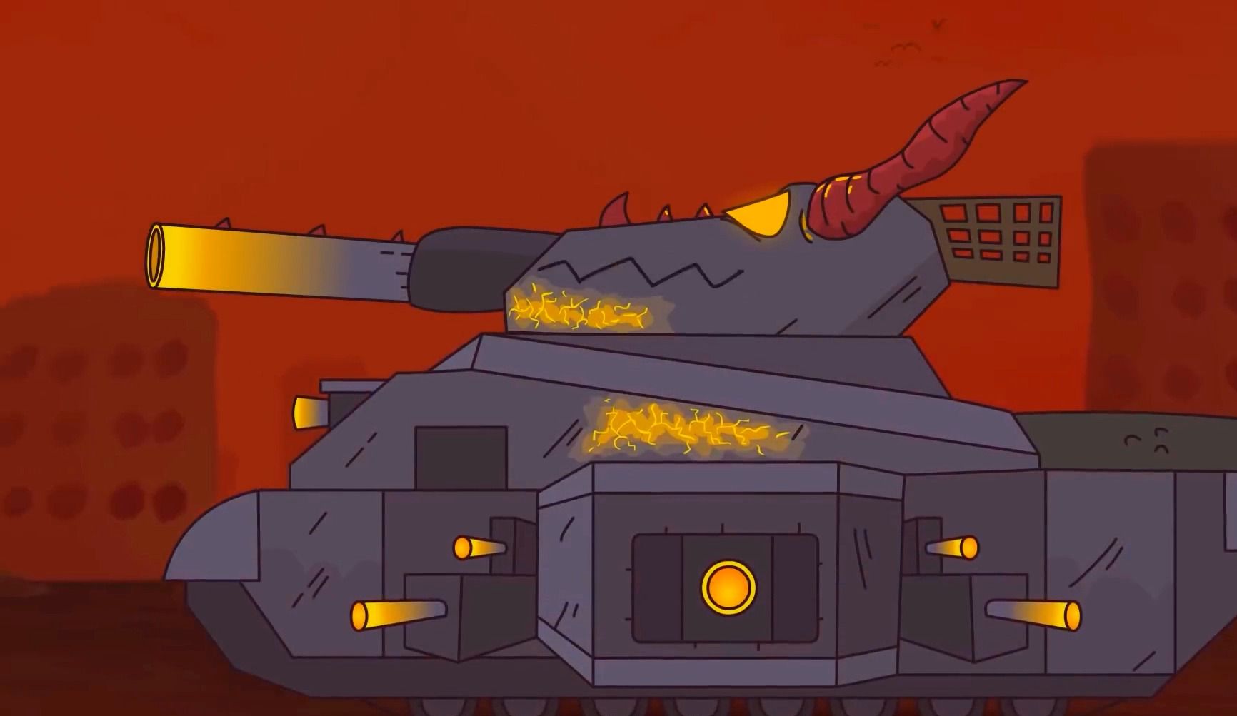 坦克动画,苏联怪物kv44对决复活的德军巨鼠坦克,利维坦出现