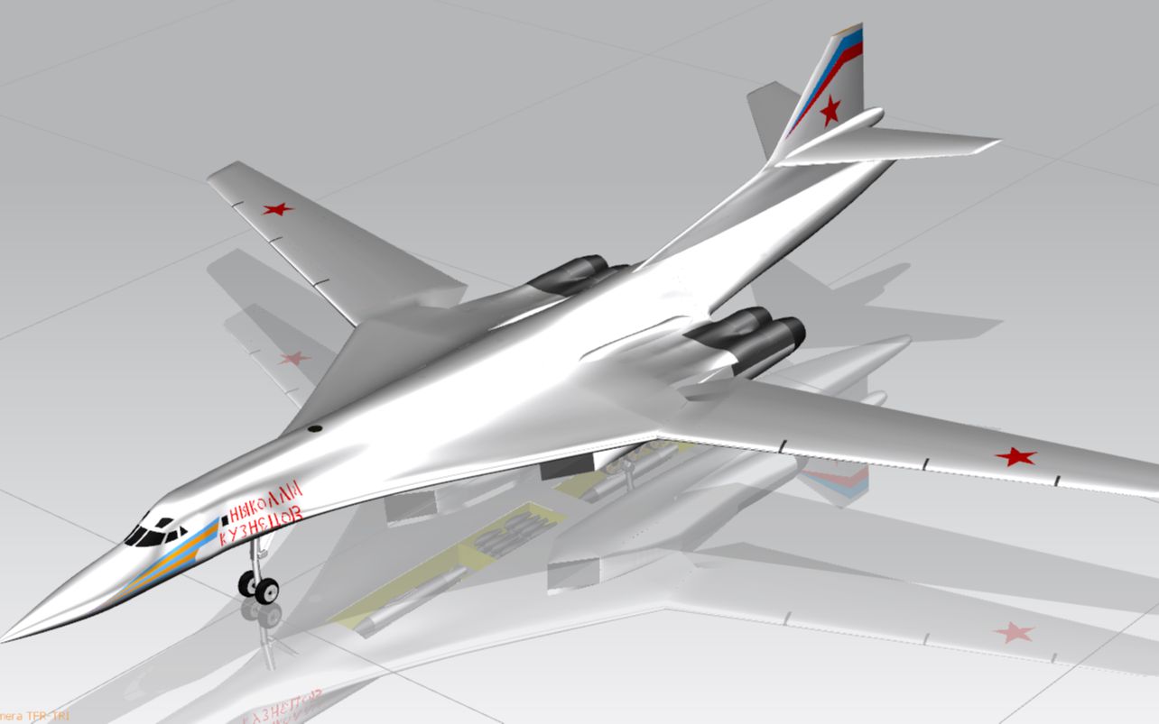 图160轰炸机三维建模,优雅的白天鹅,美的让人叹息.