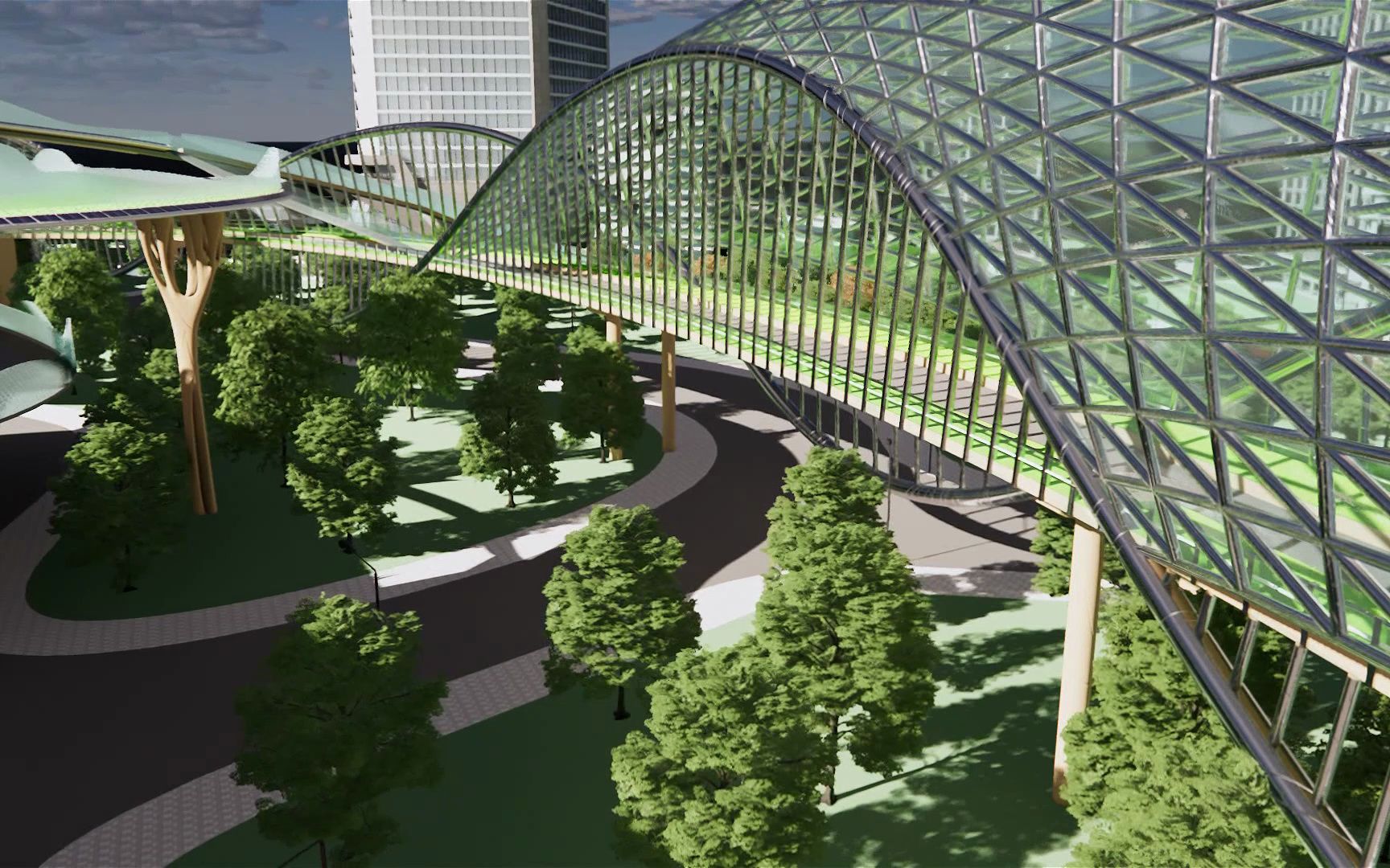 萦回——创意人行天桥设计