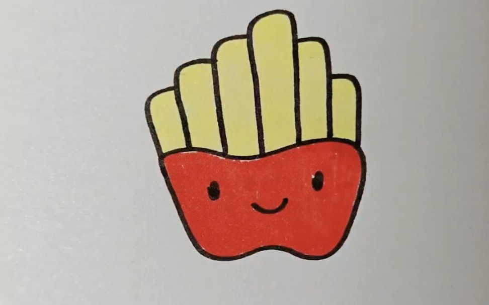 麦当劳薯条简笔画简单图片
