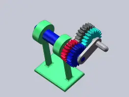 Скачать видео: 双齿轮传动机构