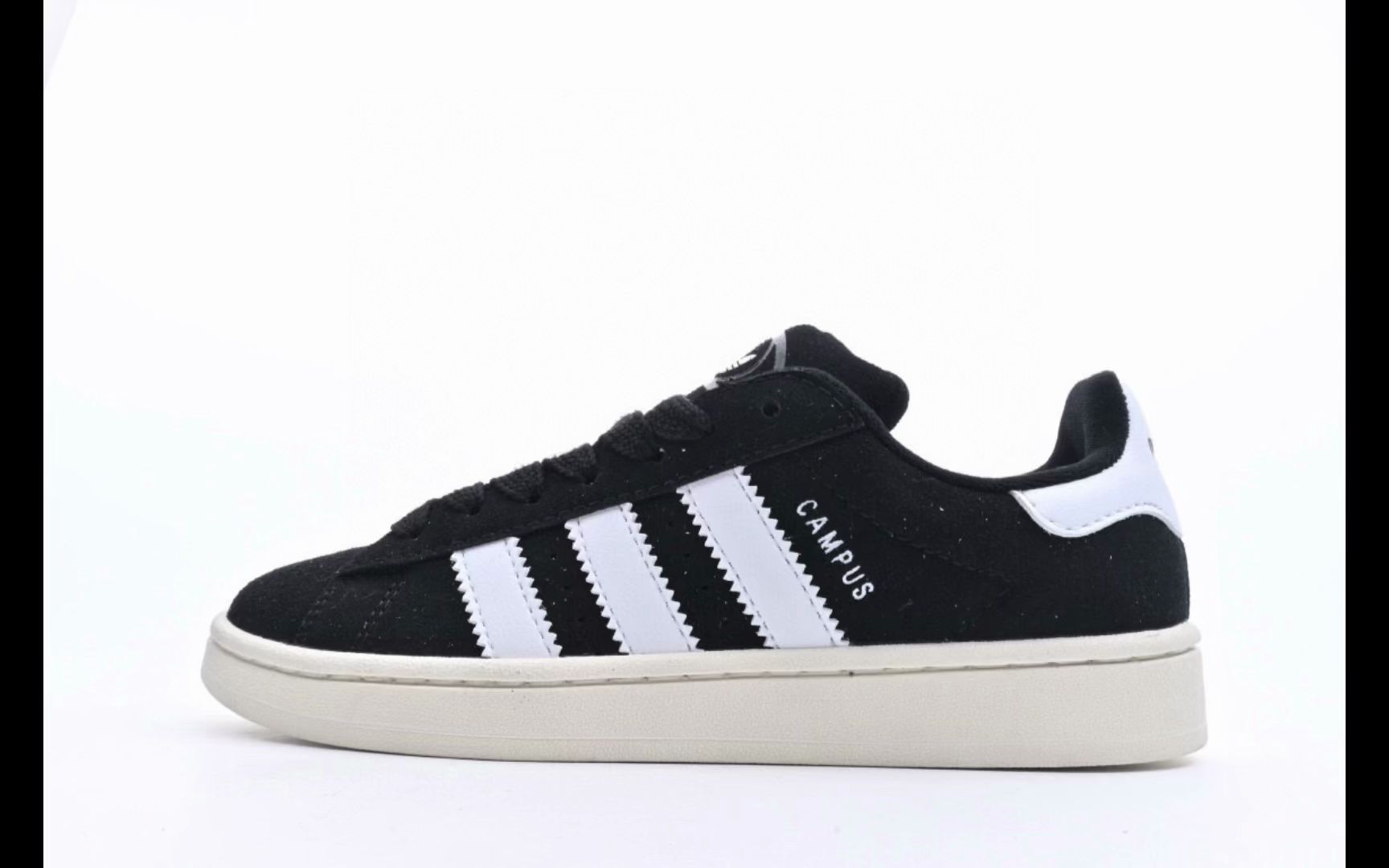 阿迪达斯 adidas campus beams 三叶草黑白休闲板鞋bz0084