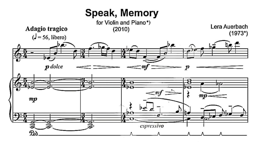 【列拉ⷮŠ奥尔巴赫】说吧,记忆 (Lera Auerbach  Speak, Memory for violin and piano) (2010)哔哩哔哩bilibili