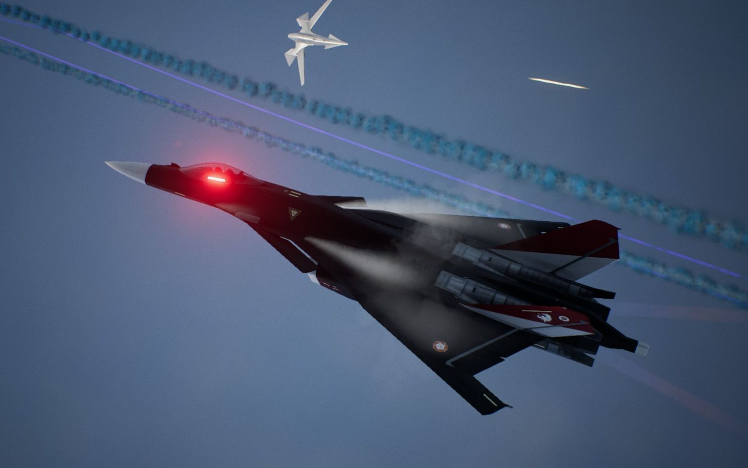 【皇牌空战7】pvp模式 cfa-44 eml狗斗演示 附手柄操作录制_哔哩哔哩