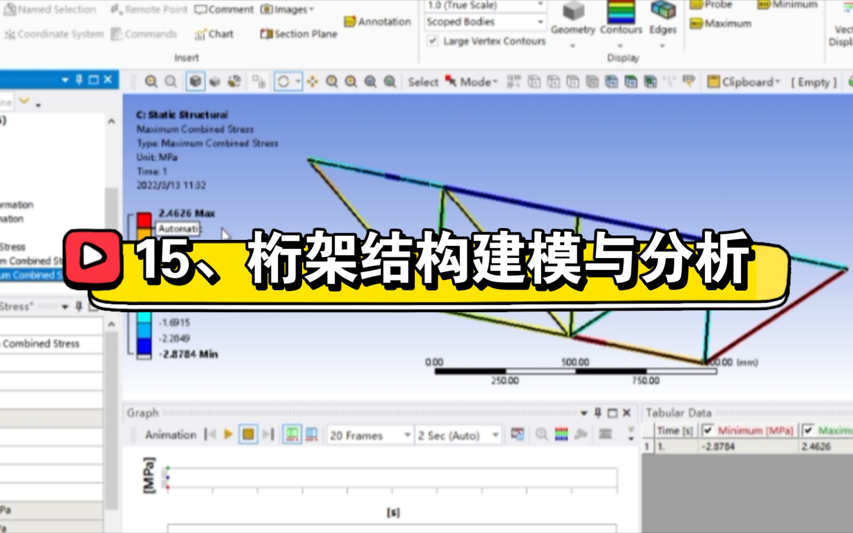 ANSYS workbench2020 【15、桁架结构建模与分析】哔哩哔哩bilibili