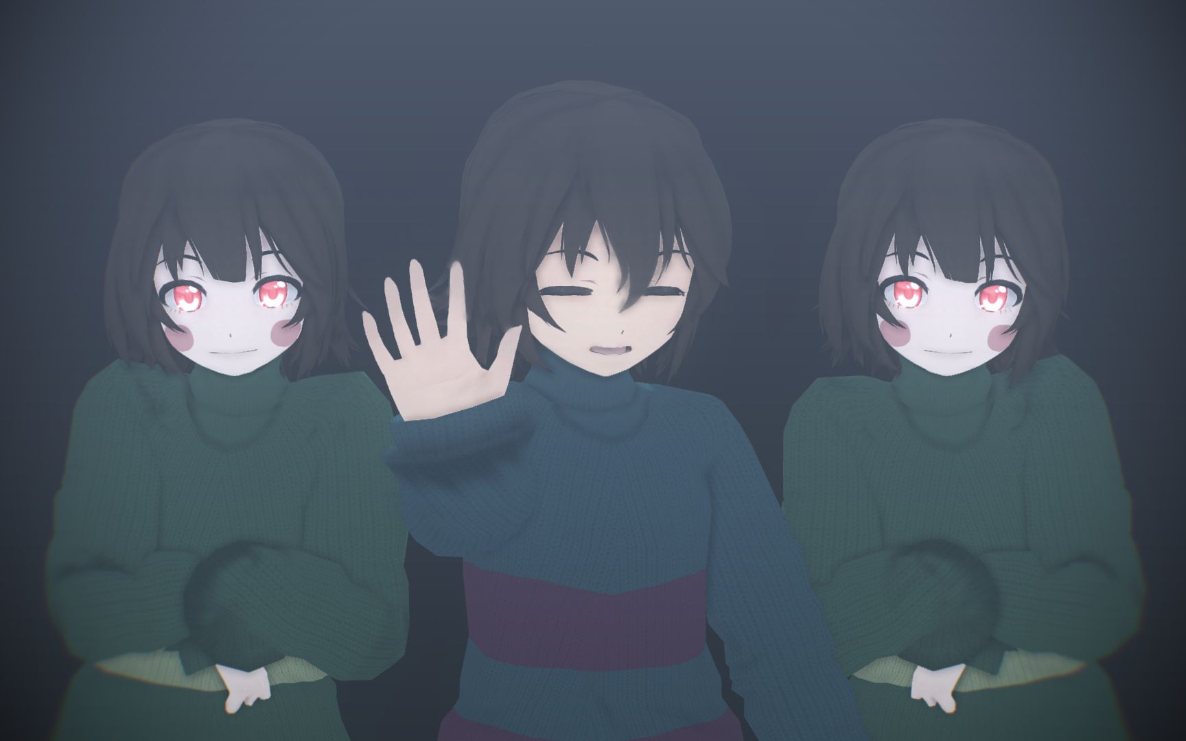 【undertale/mmd】infinity【frisk/chara】_嗶哩嗶哩_bilibili