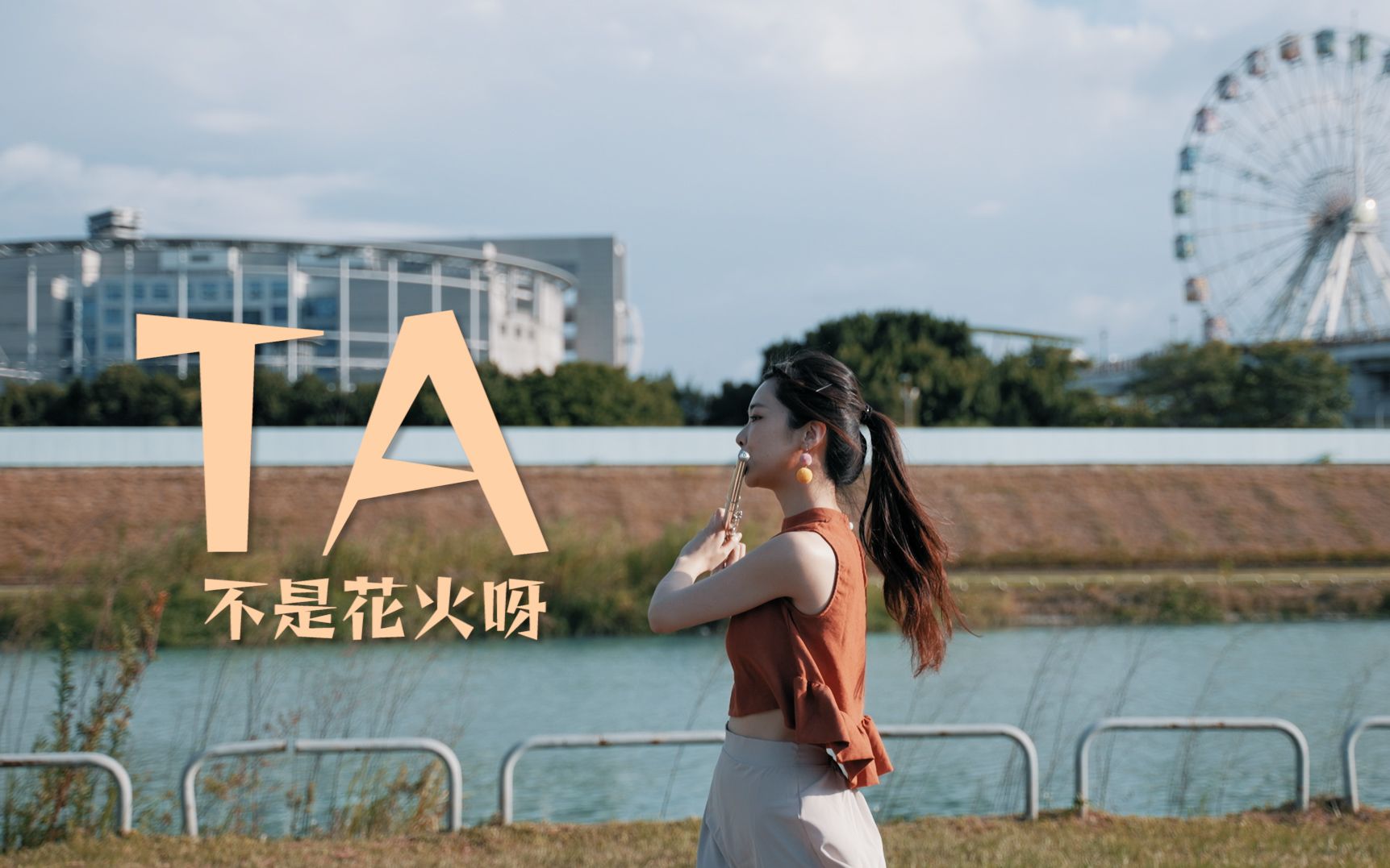 不是花火呀ta她站在地球的另一边看月亮他躺在巴黎岛海滩上晒太阳长笛