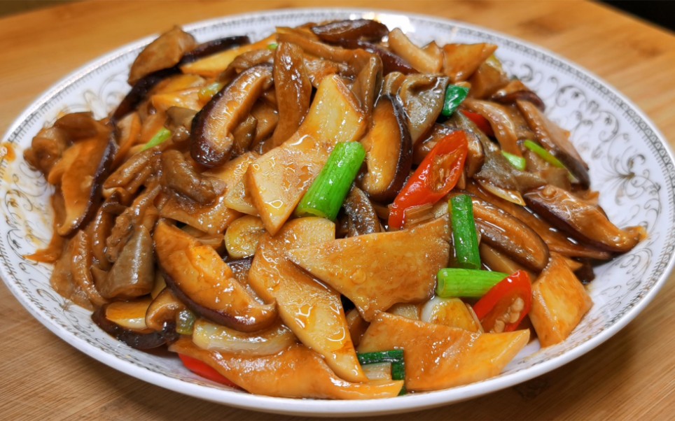 平菇,香菇,杏鲍菇,味道鲜上加鲜的"蚝油三菌",味道特别香