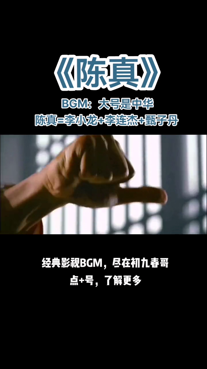 陈真最有代表歌曲大号是中华视频剪辑李小龙李连杰甄子丹