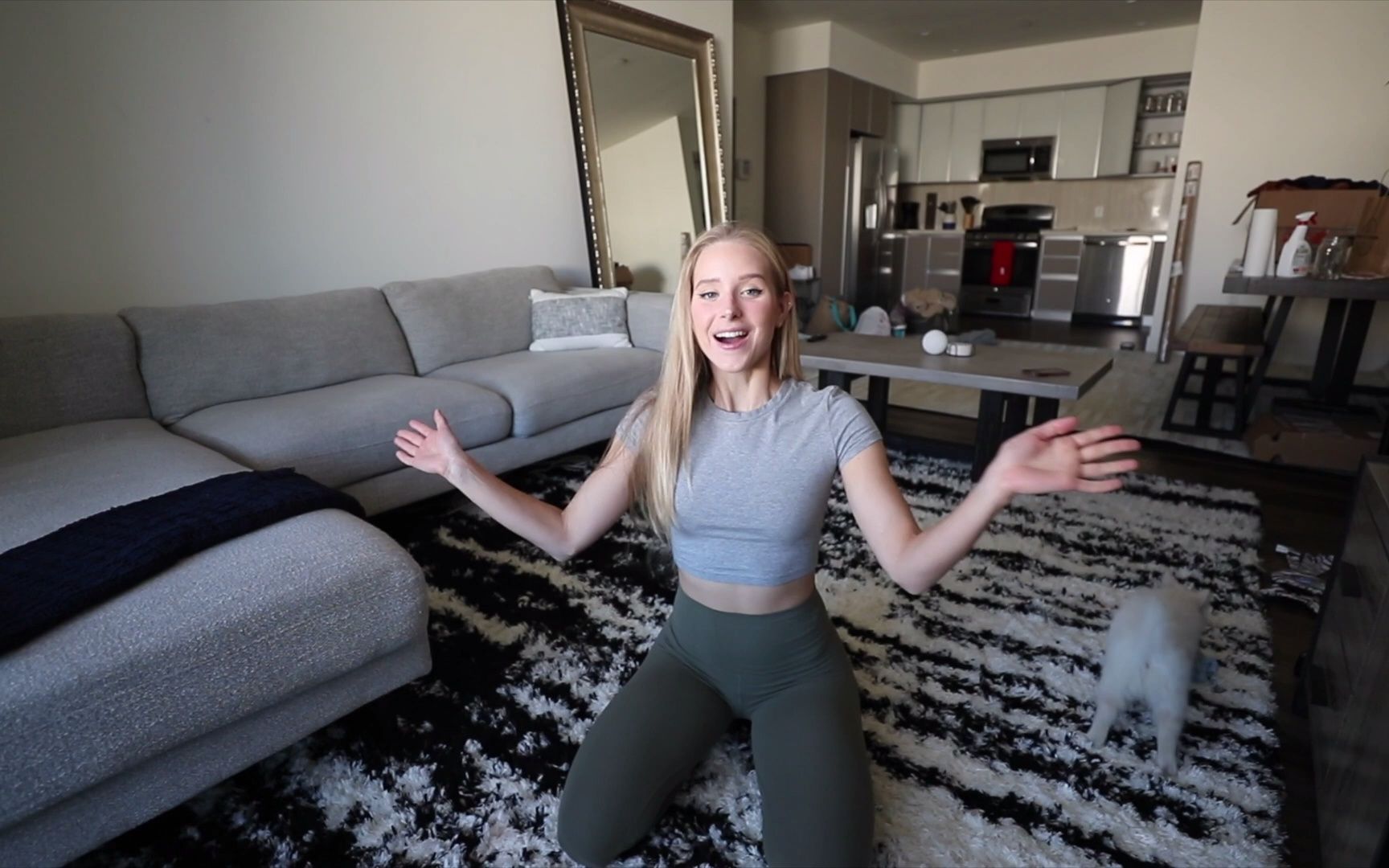 7 minute ab challenge - vlogmas day 1 - caroline zalog