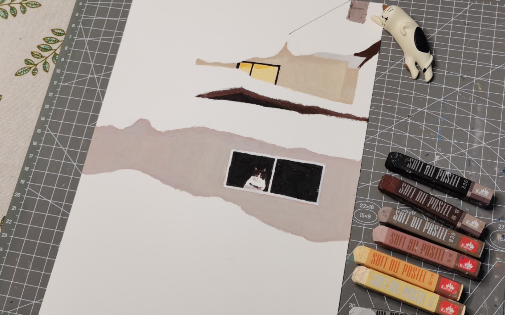 【油画棒】— 《大雪》留白系列里的"喵"