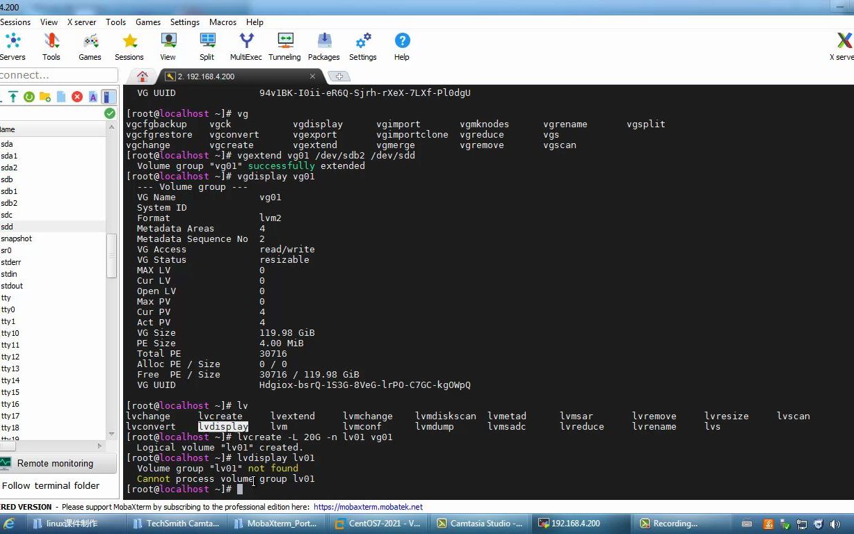 【centos7 / rhel7】094 逻辑卷lv建立,修改扩容删除哔哩哔哩bilibili