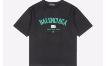 时尚穿搭潮牌 Balenciaga/巴黎世家原版面料复刻潮服 22ss 剪刀双B字母印花短袖哔哩哔哩bilibili