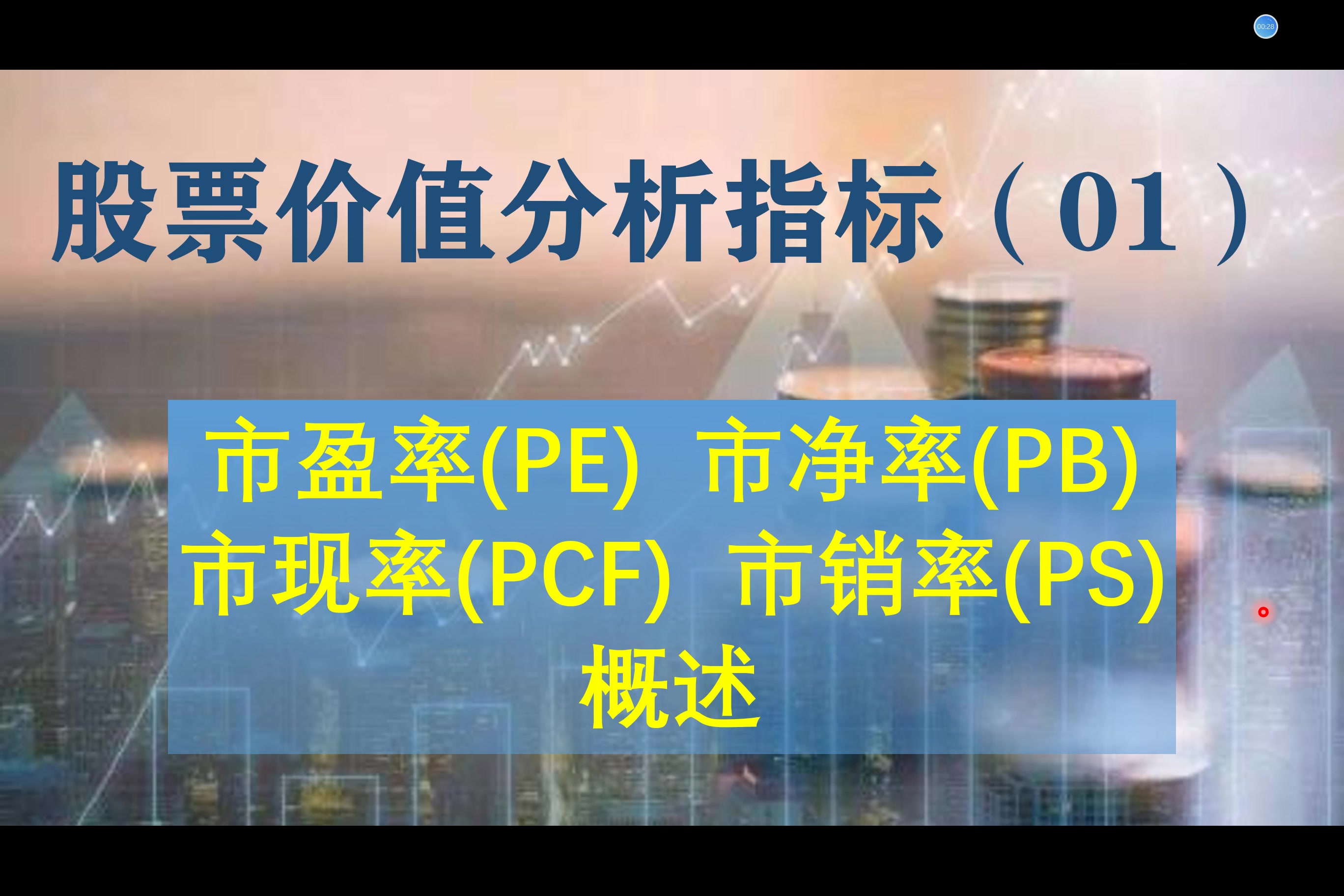 股票价值分析指标(01):市盈、市净、市现、市销概述哔哩哔哩bilibili