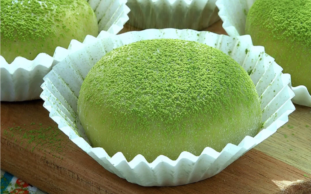 一学就会的日式抹茶雪媚娘大福!软糯拉丝,奶香浓郁,真的巨好吃!
