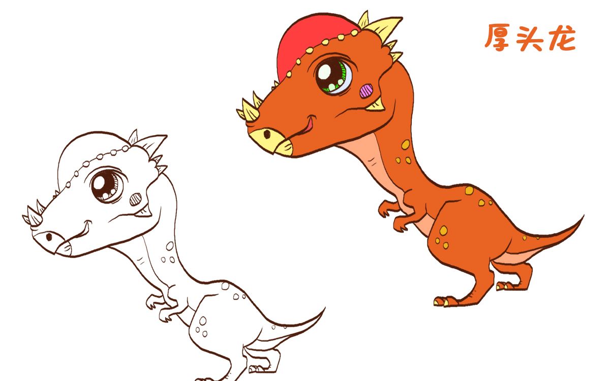 简笔画大全,厚头龙(二)_哔哩哔哩 (゜-゜)つロ 干杯~-bilibili
