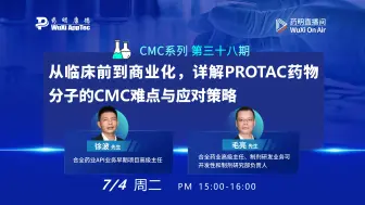 Download Video: CMC系列(三十八)：从临床前到商业化，详解PROTAC药物分子的CMC难点与应对策略