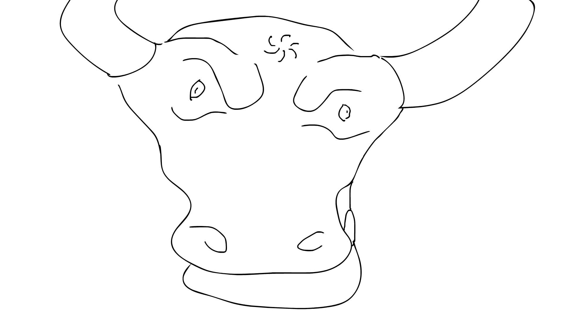 牛头人身简笔画图片