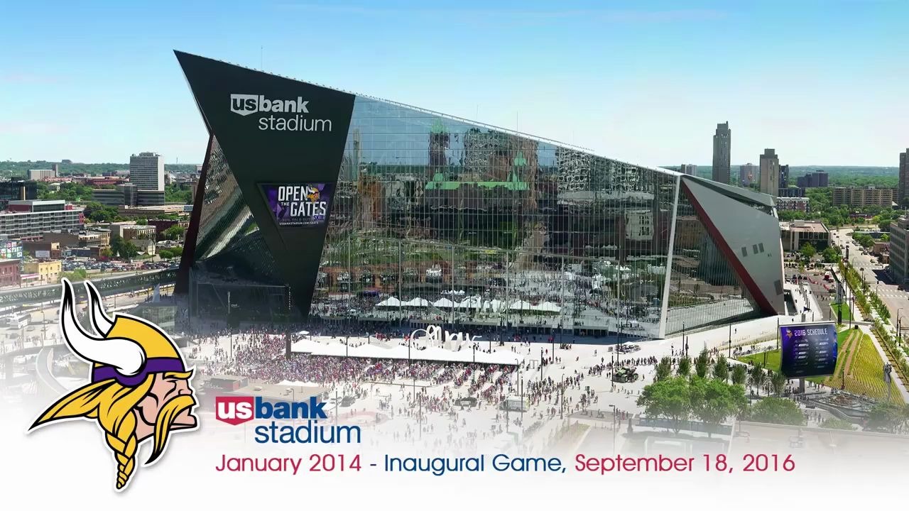 美国银行体育场:体育场的建设与多功能 Minnesota Vikings U.S. Bank Stadium Construction TimeLapse哔哩哔哩bilibili