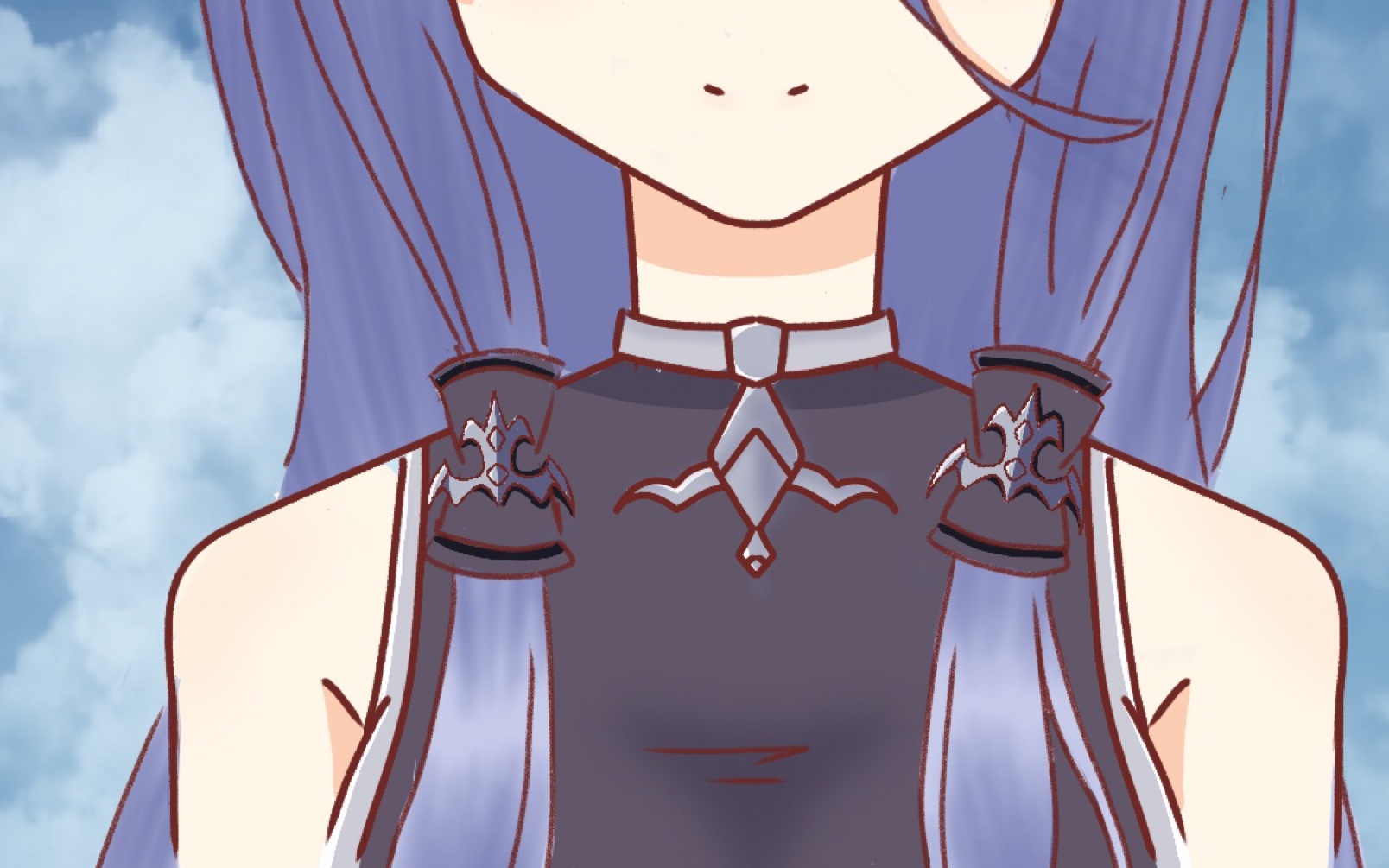 【樱井-指绘-phigros同人】igallta娘绘画过程