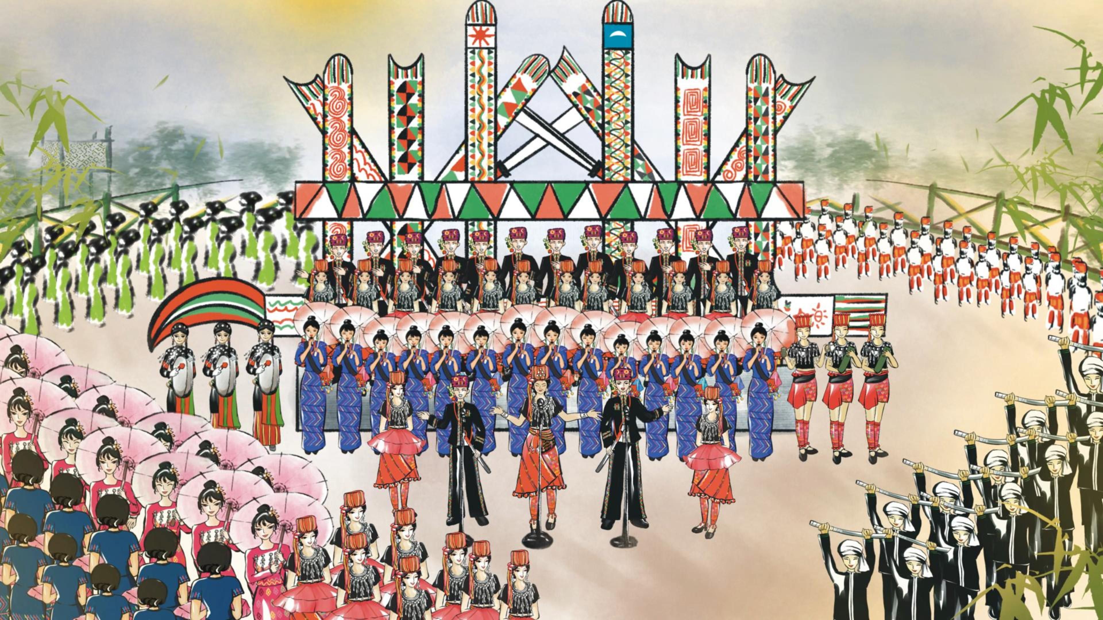 短视频参赛作品:"春华满祝"云南景颇族目瑙纵歌节动画@人文社科之光
