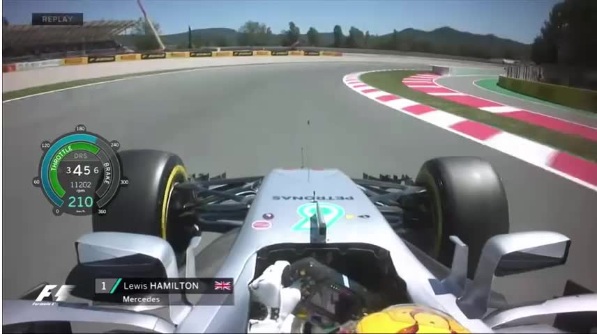 [图]【F1 2017西班牙】杆位圈车载（汉密尔顿）