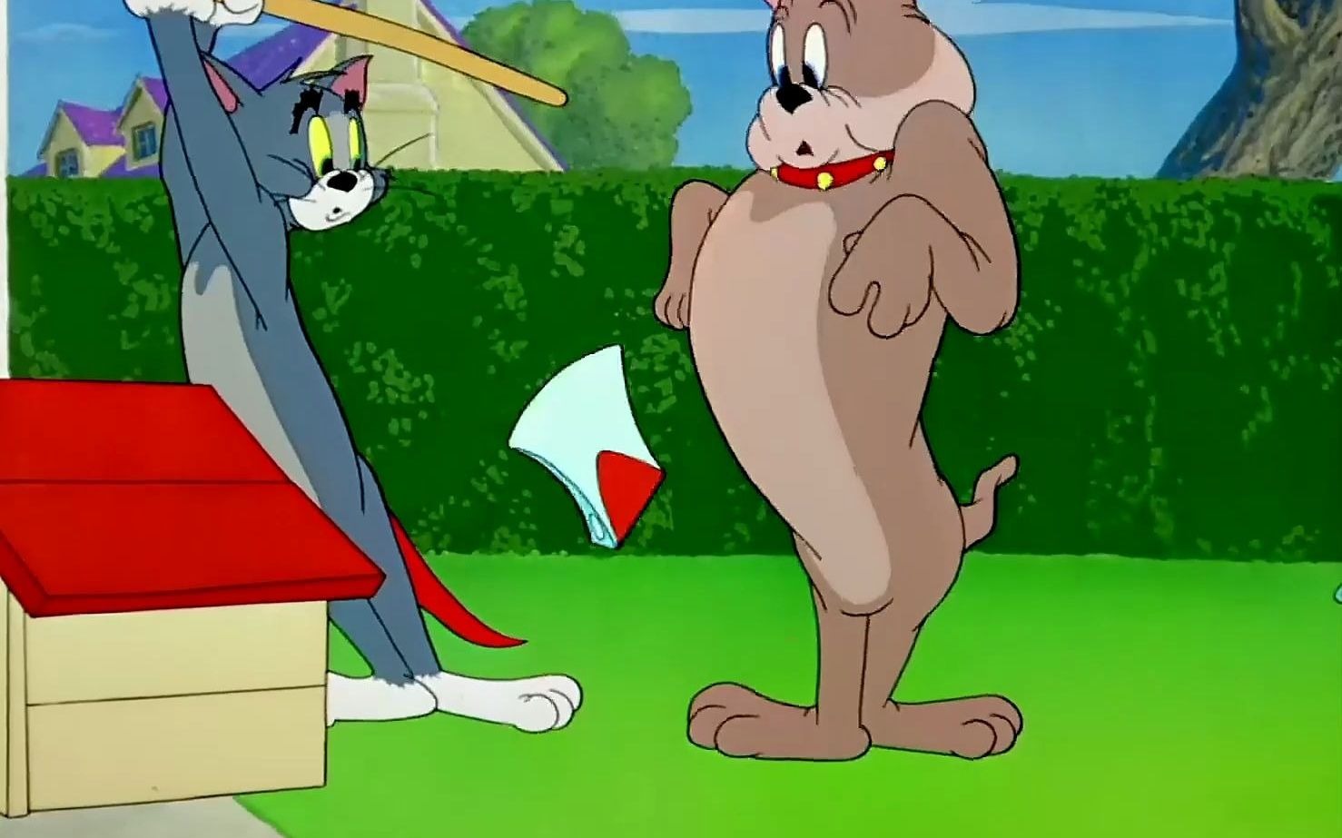 每日一笑,拒绝emo "斯派克:有你们是我的福气 #猫和老鼠 #治愈系