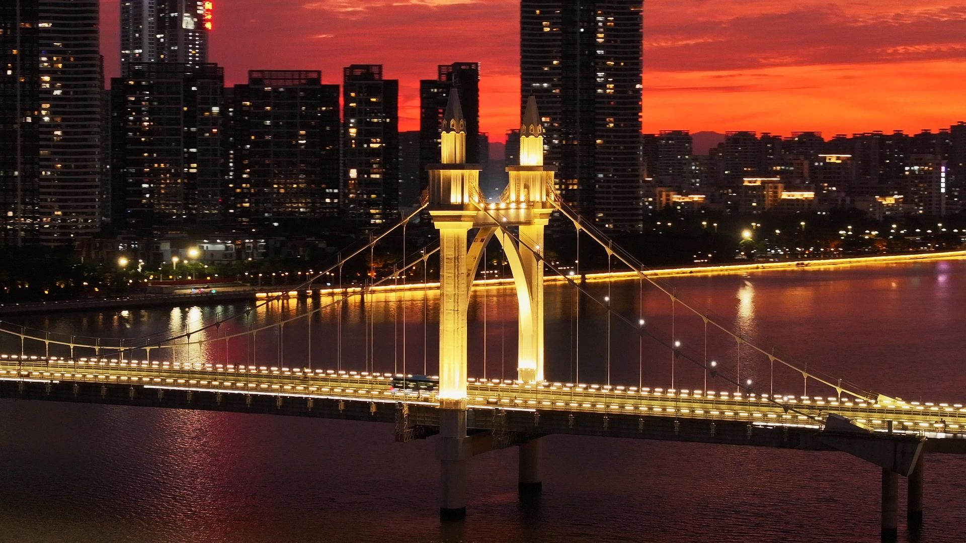 7月24日珠海白石桥晚霞世纪大烧