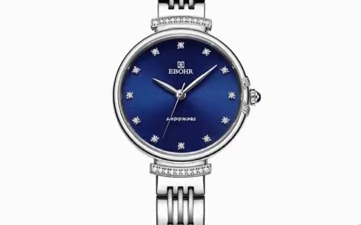 依波表(ebohr)#优雅简约时尚石英钢带女表 #黑面钢带51#手表推荐